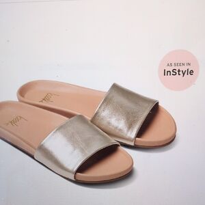 Beek Metallic Slide Sandals